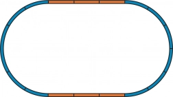 Piko terasament pentru setul de șine A – oval de bază H0