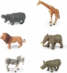 Set de animale sălbatice – 6 figurine din cauciuc dur