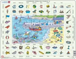 Puzzle Larsen Engleză - La mare cu 70 de piese