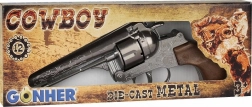 Revolver metalic de cowboy cu 12 gloanțe