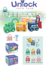 Tren educațional cu vagoane și încuietori