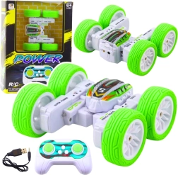 Mașină RC cascadorii 360° 1:32 verde