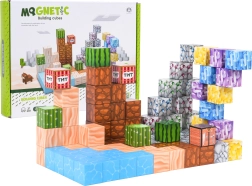 Blocuri de construcție magnetice 3D – set 88 piese