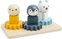 Tablă motrică din lemn cu animale arctice