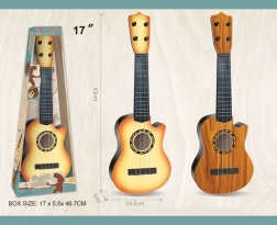 Chitară din plastic pentru copii cu 4 corzi