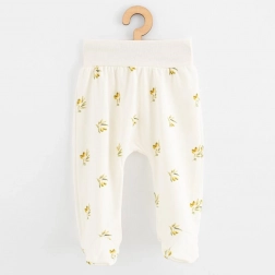 Pantalonași cu botoșei din bumbac organic New Baby Olives 74 (6–9 luni)