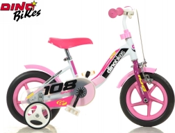 Bicicletă pentru copii 10" Dino Bikes Girl roz