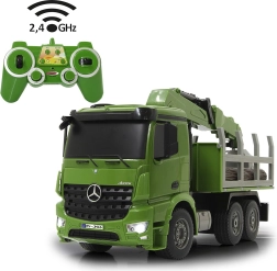 Camion forestier RC Jamara Mercedes-Benz Arocs pentru transportul lemnului, 1:20, 2,4 GHz