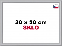 Ramă din plastic 30x20cm argintie