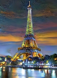 Puzzle Turnul Eiffel la apus 1000 piese BLUEBIRD