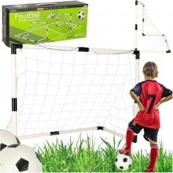 Set porți de fotbal pentru copii, 2 buc., 95 × 70 × 50 cm, cu mingi și pompă