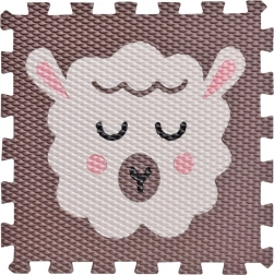 Puzzle din spumă Mielușel – covoraș de joacă maro închis