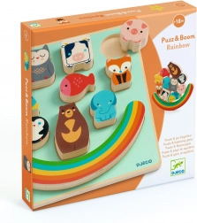 Puzz & Boom animăluțe cu curcubeu de la Djeco