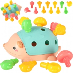 Arici senzorial Montessori cu știfturi detașabile – albastru