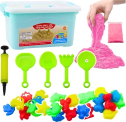 Set de nisip magic roz 3 kg cu accesorii