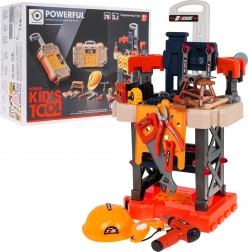 Atelier pentru copii 3‑în‑1 cu valiză și bormașină electrică, 78 piese