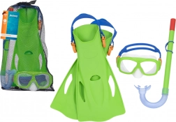 Set de scufundare Bestway: mască, snorkel și labe – Verde