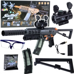 Pistolă electrică cu gel MK7 cu acumulator și accesorii