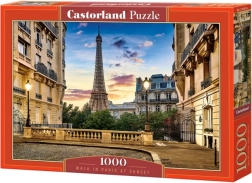 Puzzle 1000 piese Plimbare prin Paris la apus