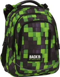 Rucsac școlar BackUP Metasphere verde-negru 24 l