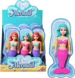 păpușă sirenă cu înotătoare mobilă 18 cm