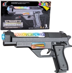 Jucărie pistol cu baterii cu lumini și sunete 24 cm