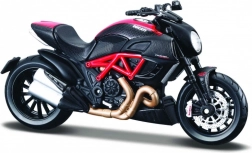 Model motocicletă Ducati Diavel Carbon cu suport 1:18