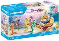 Set figurine Princess Magic – Locuitorii lumii subacvatice cu trăsură trasă de căluți de mare