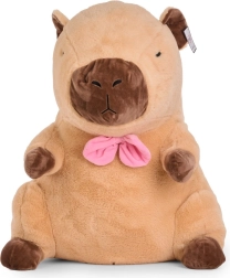 Capibară de pluș cu fundă roz 66 cm