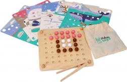Joc motric din lemn cu biluțe – animalele Arcticii (ADAM TOYS)