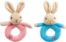 Zornăitoare curcubeu cu inel – iepurașul Peter Rabbit și Flopsy, roz