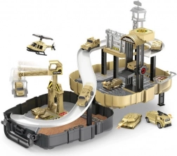 Stație militară cu 2 mașinuțe în rucsac