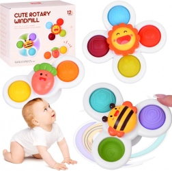 Senzoe Fidget Spinner cu ventuză 3 bucăți