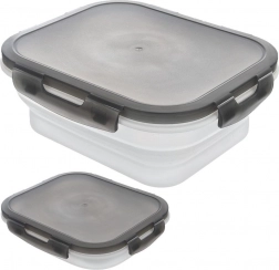 Cutie pliabilă din silicon pentru alimente cu capac etanș 1 l