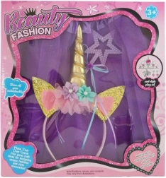 Set costum unicorn pentru copii – fustiță tutu, bentiță și baghetă