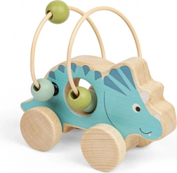 Triceratops pe roți cu labirint de mărgele