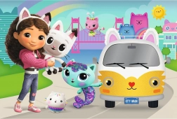 Puzzle Căsuța pisicuțelor lui Gabby – Gabby și aventura pisicească 60 de piese