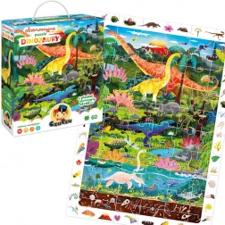 CzuCzu Puzzle Descoperire Dinozauri 60 de piese poster educativ