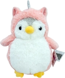 Mascota pinguin Romek roz 20 cm