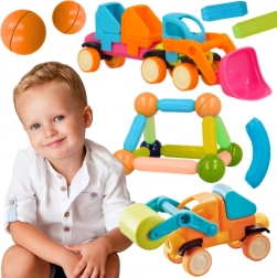 Woopie set magnetic de construcție – vehicule, 52 piese