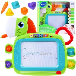 Tablă magică colorată în formă de cal cu ștampile