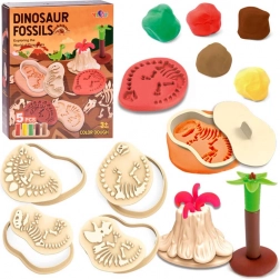 Set de plastilină cu forme și ustensile cu dinozauri