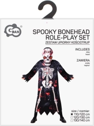 Costum de schelet pentru copii cu mască 110–120 cm