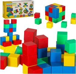Blocuri de construcție magnetice - set cubic 64 pcs