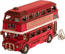 Puzzle 3D din lemn autobuz londonez double-decker