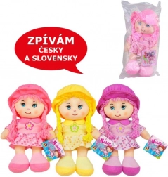 Păpușă textilă cu sunet 26 cm