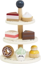 Le Toy Van suport pentru prăjituri din lemn pe trei niveluri