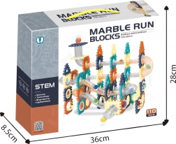 Pistă cu bile – set de construcție 110 piese