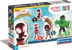 Primele mele puzzle-uri CLEMENTONI SPIDEY și prietenii lui minunați 4 în 1