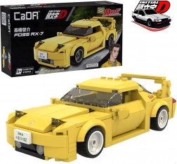 Set de construcție CaDA mașină de curse MAZDA RX-7 FD – galbenă, 278 piese